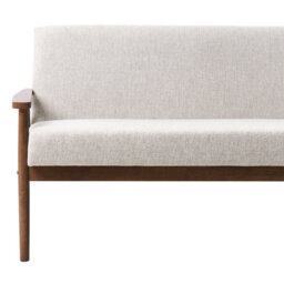 Wyld And Coco Sofaco 2-Seater Grey-Brown Polyester Upholstery Mid-Century Wood Frame 1110X720X790mm - thumbnail 6