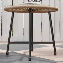 Outsunny Rattan Bistro Set With Acapulco Chairs And Glass Table, Natural - thumbnail 9