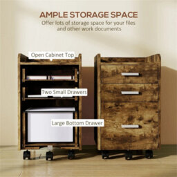 Mobile Filing Cabinet, File Cabinet With 3 Drawers - thumbnail 5