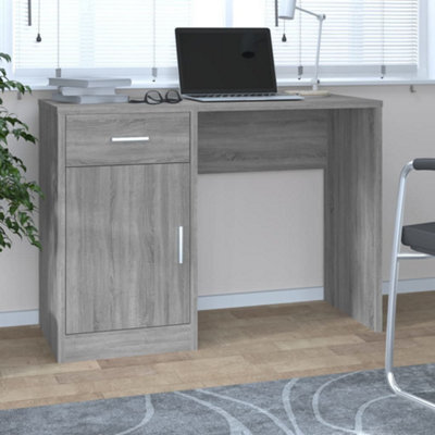 Berkfield Desk With Drawer&cabinet Grey Sonoma 100X40X73 Cm Engineered Wood - image 1