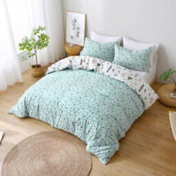 Lazzaro Christmas Double Duvet Cover Set, Reversible Girl & Ribbon Print Bedding With Zipper Closure & Corner Ties - thumbnail 7