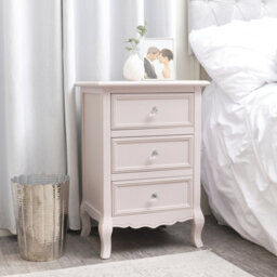 Melody Maison Pair Of Pink 3 Drawer Bedside Tables - Sophia Pink Range - thumbnail 5