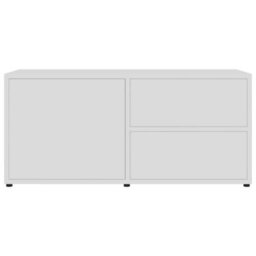 Berkfield Tv Cabinet White 80X34X36 Cm Engineered Wood - thumbnail 7
