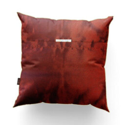 Faam Premium Termeh Cushion, Red Floral Design, Woven Viscose Silk, Soft And Breathable - thumbnail 3