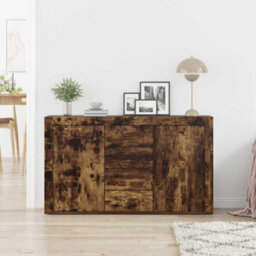 Berkfield Sideboard Smoked Oak Engineered Wood 120 X 36 X 69 Cm Sideboard - thumbnail 4