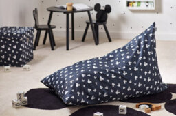 Disney Mickey Silhouette Print Bean Bag For Kids, Dark Grey, W109 X D70 X H65Cm - thumbnail 6