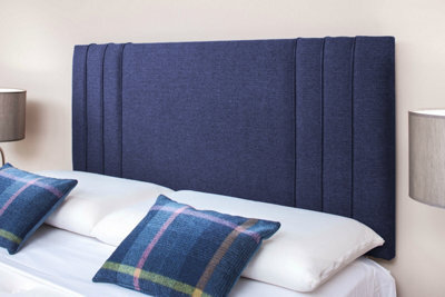 "Slumbre Rio 3 Turin Linen 3Ft  Single 24"" Headboard -  Blue"