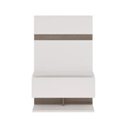 Furniture To Go Chelsea Bedside Extension For Bed In White With Oak Trim - thumbnail 2