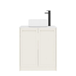 Royal Bathrooms Royal Bathroom Elmore 700mm Classic White Freestanding Countertop Bathroom Vanity Unit 2 Door With Elena Basin - thumbnail 7