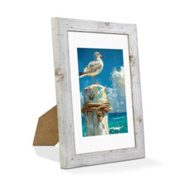 Ak Frames White Rustic 8X6 Frame With 5X3 Mount And Perspex Front - thumbnail 2