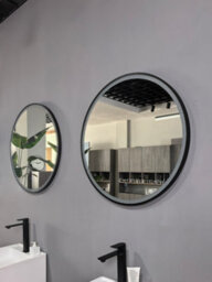 Lumora 800mm Round Matt Black Large Led Bathroom Mirror - Front-Lit Tri-Light And Anti-Fog - thumbnail 6