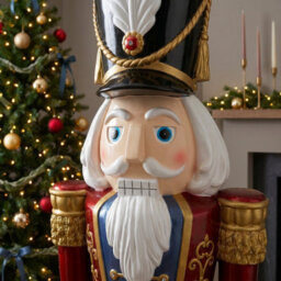 5.5Ft Large Traditional Christmas Nutcracker With Led Lights - Red, Blue And Green - thumbnail 9