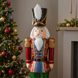 5.5Ft Large Traditional Christmas Nutcracker With Led Lights - Red, Blue And Green - thumbnail 7