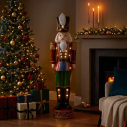 5.5Ft Large Traditional Christmas Nutcracker With Led Lights - Red, Blue And Green - thumbnail 2