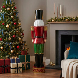 5.5Ft Large Traditional Christmas Nutcracker With Led Lights - Red, Blue And Green - thumbnail 5
