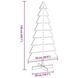 Berkfield Wooden Christmas Tree For Decoration 150 Cm Solid Wood Pine - thumbnail 8