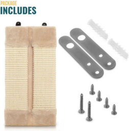 Xample Pet Kitten Sisal Wall Scratcher - Hanging Cat Scratching Post Board For Cats, Durable Corner Design To Protect Furniture And Walls - thumbnail 4