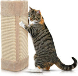 Xample Pet Kitten Sisal Wall Scratcher - Hanging Cat Scratching Post Board For Cats, Durable Corner Design To Protect Furniture And Walls - thumbnail 1