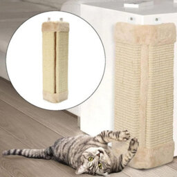 Xample Pet Kitten Sisal Wall Scratcher - Hanging Cat Scratching Post Board For Cats, Durable Corner Design To Protect Furniture And Walls - thumbnail 2