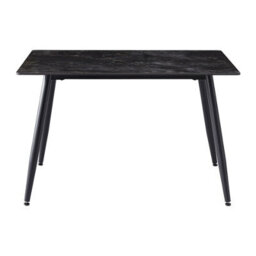 Urbn-Living Urbnliving 120Cm Width Crimea Shinny Modern 4 Seater Ceramic Square Shape Top Kitchen & Dining Room Table - thumbnail 3