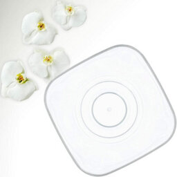 B2C Plant Orchid Pot Plastic  Gloss Oval Planter Transparent Clear 12 Cm Square - thumbnail 3