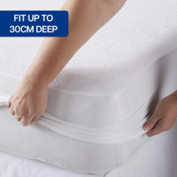 Ameha Terry Mattress Protector Moisture-Absorbing, Quiet & Hypoallergenic Single (90X190Cm) 30Cm Deep Elastic Fit - thumbnail 8