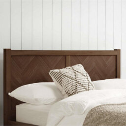 King Bed Frame Walnut Birlea Herringford 5Ft 150Cm Chevron Parquet - thumbnail 2