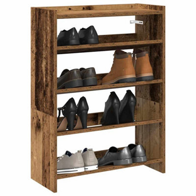Berkfield Shoe Rack Old Wood 80X25X61.5 Cm Engineered Wood - image 1
