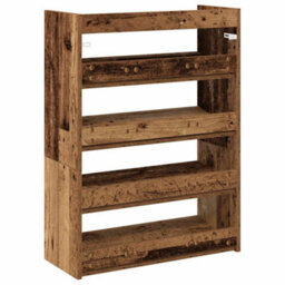 Berkfield Shoe Rack Old Wood 80X25X61.5 Cm Engineered Wood - thumbnail 6