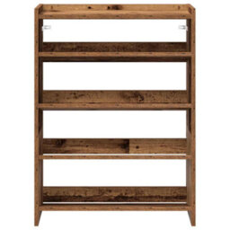 Berkfield Shoe Rack Old Wood 80X25X61.5 Cm Engineered Wood - thumbnail 4