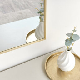 Melody Maison Large Gold Framed Arched Wall Mirror 92Cm X 91Cm - thumbnail 5
