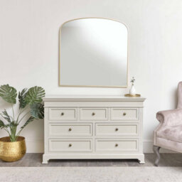 Melody Maison Large Gold Framed Arched Wall Mirror 92Cm X 91Cm - thumbnail 7