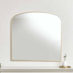 Melody Maison Large Gold Framed Arched Wall Mirror 92Cm X 91Cm - thumbnail 2