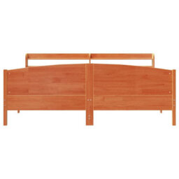 Berkfield Bed Frame Without Mattress Wax Brown 180X200 Cm Super King Solid Wood Pine - thumbnail 4