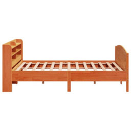Berkfield Bed Frame Without Mattress Wax Brown 180X200 Cm Super King Solid Wood Pine - thumbnail 5