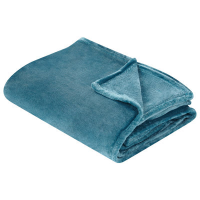 Beliani Blanket Bayburt 150 X 200 Cm Blue - image 1