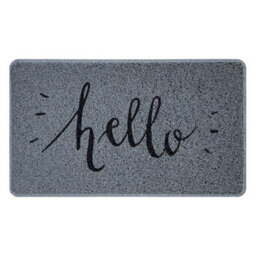 Nicoman Spaghetti Novelty Uv Print Door Mat Grey 75 X 45Cm - Hello - thumbnail 1
