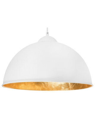 Wyld And Coco Lumalux 1-Light Pendant Black Exterior Gold Interior Modern Industrial, Adjustable Height - image 1