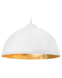 Wyld And Coco Lumalux 1-Light Pendant Black Exterior Gold Interior Modern Industrial, Adjustable Height - thumbnail 1