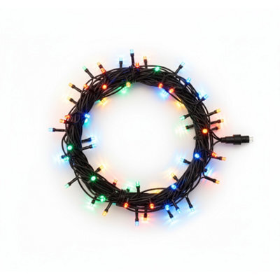Pegdev - Pdl Led String Lights Rgby Colour Changing Black Rubber Ip65 Connectable Outdoor Indoor Waterproof Garden Patio Party 15M - image 1
