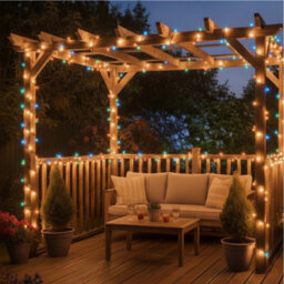 Pegdev - Pdl Led String Lights Rgby Colour Changing Black Rubber Ip65 Connectable Outdoor Indoor Waterproof Garden Patio Party 15M - thumbnail 3