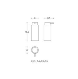 Cosmic Soap Dispenser, Brushed Copper Pvd, Logic Collection - thumbnail 5