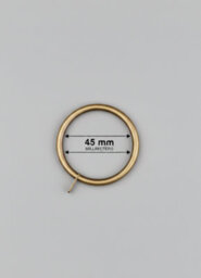 Homeelabador 45mm Extra Large Brass Colour Pole Curtain Rings With Eyelet - Pack Of 24 - thumbnail 4