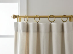 Homeelabador 45mm Extra Large Brass Colour Pole Curtain Rings With Eyelet - Pack Of 24 - thumbnail 3