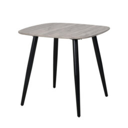 Core Products Aspen Grey Oak Effect 80Cm Square Dining Table With 2 Light Grey Plastic Curve Design Chairs - thumbnail 4