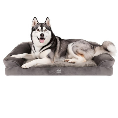 Harbour Housewares Deluxe Waterproof Dog Bed - Large - Grey - image 1