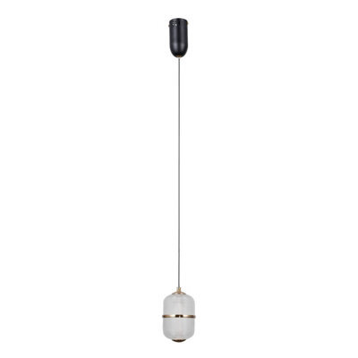 Luminosa Lighting Luminosa Alani Slim Pendant Ceiling Light Matt Black, Gold 3000K Warm White - image 1