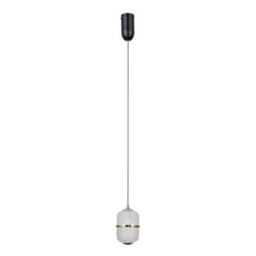 Luminosa Lighting Luminosa Alani Slim Pendant Ceiling Light Matt Black, Gold 3000K Warm White - thumbnail 1