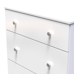 Yarmouth Ready Assembled Matt White No Effect 3 Drawer Deep Chest (H)875mm (W)740mm (D)390mm - thumbnail 2