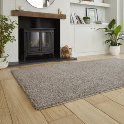 Grey Plain 25mm Thick Anti-Shed Rug For Bedroom, Living, & Dining Room, Anti-Shed Modern Plain Area Rug-120Cm X 170Cm - thumbnail 2